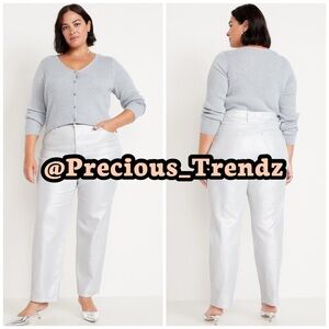 Old Navy High-Waisted Silver Shine OG Loose Jeans Women’s Plus Size 22